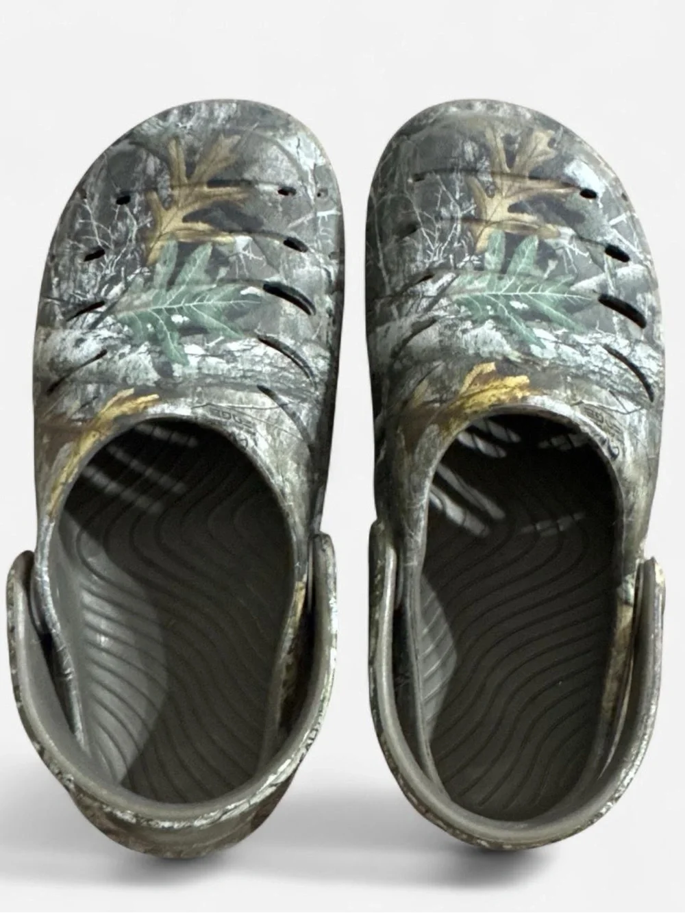 Kids Camouflage Slip-On Clog - Green/Brown
